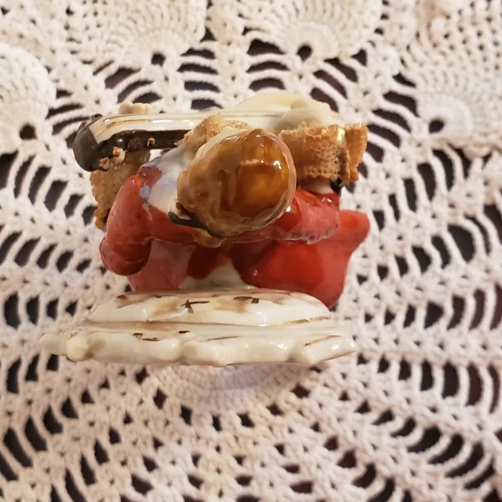 Vintage Victorian Man in Chair Playing Mandolin Porcelain Figurine
